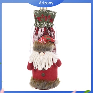 Arizony|  กระเป๋าใส่ขวดแชมเปญ ลายซานตาคลอส สโนว์แมน สําหรับตกแต่งบ้าน ปาร์ตี้คริสต์มาส