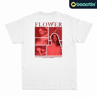 เมย์1  Bearsix - เสื้อยืดลําลอง แขนสั้น คอกลม พิมพ์ลาย Jisoo Flower Kaos Blink Baju Kpop Sreewear สีดํา P1nk Kaos Jisoo