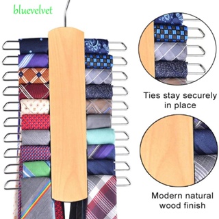 Bluevelvet ชั้นวางเนคไทน์ กันลื่น สําหรับตู้เสื้อผ้า 20 บาร์