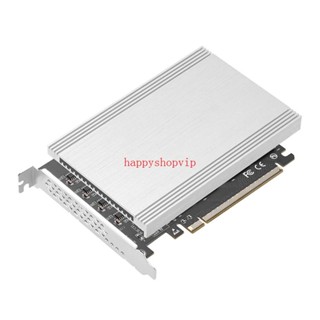 อะแดปเตอร์ขยาย HSV PCIe 4 0 x16 เป็น 4Port M 2 NVMe 256G สําหรับ 2230-2280