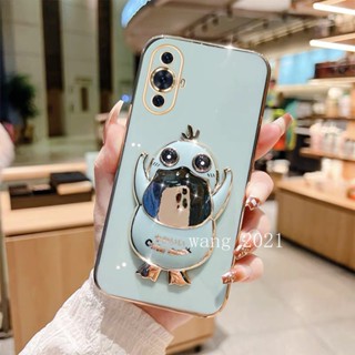 พร้อมส่ง เคสโทรศัพท์มือถือนิ่ม ปิดด้านหลัง ลายการ์ตูนเป็ดน่ารัก พร้อมขาตั้ง สีแคนดี้ สําหรับ Huawei Nova 11 Pro 11i Y91 Y71 2023 Nova 11i