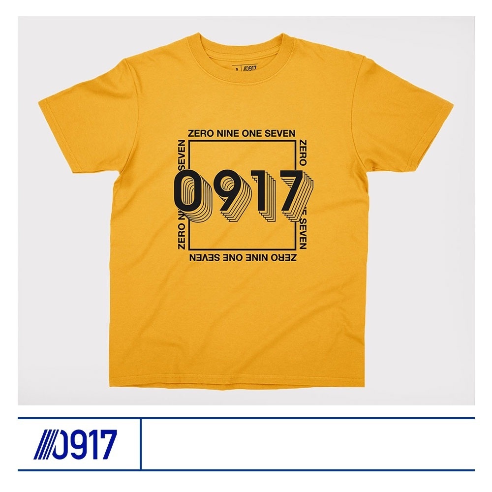 เสื้อยืดผู้ชาย 0917 เสื้อ Atrium Stamp - เสื้อสีเหลืองมัสตาร์ดสําหรับ & ผู้ชาย