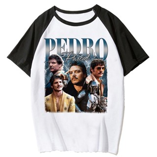 เสื้อยืด พิมพ์ลายกราฟฟิค Pedro Pascal สไตล์ญี่ปุ่น สตรีท สําหรับผู้หญิง