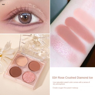 Pinkcoco Flower Eye Shadow Quad Disc Pearlescent Matte Large Ground Color nuuo