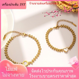 💖เครื่องประดับ DIY ขายส่ง💖สร้อยข้อมือ ชุบทอง รูปหูข้าวสาลี หัวใจ สไตล์ยุโรป อเมริกัน ย้อนยุค ไม่จางหาย เป็นที่นิยม[สร้อยข้อมือ]