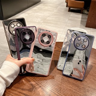 สําหรับ Huawei Mate 40 Pro Mate 50 Pro Honor 70 Pro 80 Pro 80SE 9X Pro ใหม่ กระจก เคสโทรศัพท์มือถือ TPU เคสป้องกัน พร้อมฟิล์มเลนส์