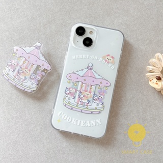 For เคสไอโฟน 14 Pro Max [Merry-go-round Cute] เคส Phone Case For iPhone 14 Pro Max Plus 13 12 11 For เคสไอโฟน11 Ins Korean Style Retro Classic Couple Shockproof Protective TPU Cover Shell