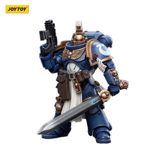 พร้อมส่ง ของแท้ 100% โมเดลหุ่นยนต์ JOYTOY WARHAMMER 40K Ultramarines Primaris Company Champion Brother Parnaeus 1/18