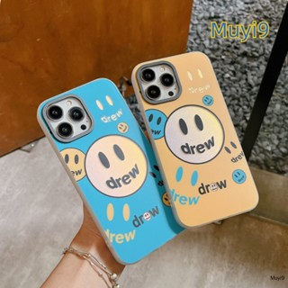 เคสโทรศัพท์มือถือคู่รัก แบบนิ่ม กันหล่น ลายหน้ายิ้ม สร้างสรรค์ สําหรับ IPhone14ProMax 13ProMax I12 Pro MAX i11 14 13Pro