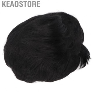 Keaostore Men s Short Black Wig  Male Layered Soft Touch High Temperature Silk Robust Fashionable Realistic for Concert