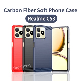 เคสโทรศัพท์ ซิลิโคนนิ่ม TPU คาร์บอนไฟเบอร์ แฟชั่น สําหรับ Realme C53 Narzo N53 RealmeC53 RealmeNarzoN53 4G 2023