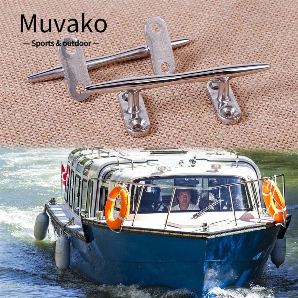 Muvako Tool Deck Line Rope Accessories Boat Yacht Bollard 4-12 Inch Stainless Steel Mooring Marine Hardware Cleat Tie Dock