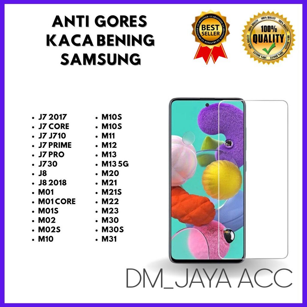กระจกนิรภัยกระจกใส SAMSUNG J7 2017-J7 CORE-J7-J710-J7 PRIME-J7 PRO-J730-J8-J8 2018-M01-M01 CORE-M01S