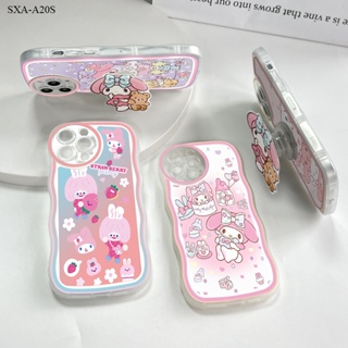 Compatible With Samsung Galaxy A30 A20 A20S A31 A32 A33 A53 A54 4G 5G เคสซัมซุง สำหรับ Case Cartoon Melody เคส เคสโทรศัพท์ เคสมือถือ Full Cover Soft Clear Phone Case Shockproof Cases【With Free Holder】