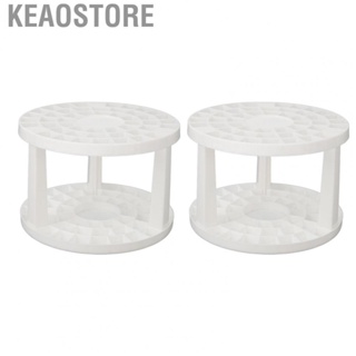 Keaostore Makeup Brush Rack  Professional 49 Hole 2pcs Cosmetic Stand Portable White for Pencil Gel Pen