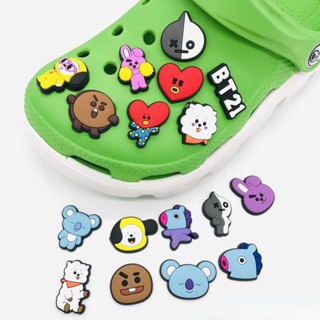 เข็มกลัด ลายการ์ตูน BTS SHOOKY Jibbitz Charms Kpop Chimmy Jibitz Croc Charm BTS21 สําหรับตกแต่งรองเท้าเด็ก