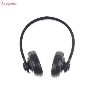 [Asegreen] หูฟัง ขนาดเล็ก สีดํา สําหรับบ้านตุ๊กตา สเกล 1/12