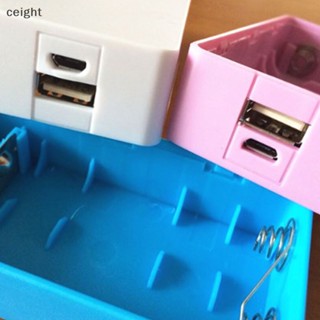 [ceight] เคสที่ชาร์จ USB 5600mAh 18650 สําหรับชาร์จโทรศัพท์มือถือ