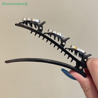 [Beautyupyang] กิ๊บติดผม แบบถัก ประดับคริสตัล หินประกาย เครื่องประดับ สําหรับผู้หญิง