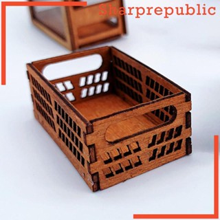 [Sharprepublic] ตะกร้าเก็บของ สีน้ําตาล สําหรับบ้านตุ๊กตา