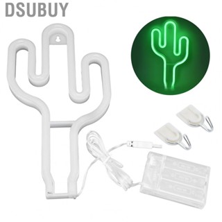 Dsubuy Neon Sign  Light Cactus Shape Plastic for Home Festival Party