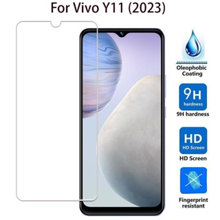 ฟิล์มกระจกนิรภัยกันรอยหน้าจอ แบบใส สําหรับ Vivo V27E V27 Pro Y56 Y100 Vivo Y11 2023 Y02A iQOO Z7X Z7i M0MR 100 ชิ้น ต่อล็อต