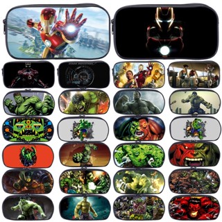 กระเป๋าดินสอ กระเป๋าเครื่องเขียน ลาย Avengers Alliance Hulk Iron Man อเนกประสงค์ สําหรับเด็กประถม