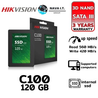 COINSคืน15%⚡FB9JMZV6⚡ HIKVISION C100 120 GB SSD (เอสเอสดี) READ550 รับประกัน 3 ปี