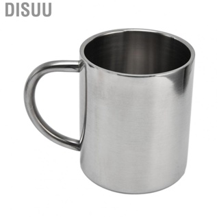 Disuu Beer Mug Coffee Mugs 304 Stainless Steel with Handle for Home Outdoor Camping Office