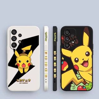 เคสโทรศัพท์มือถือ พิมพ์ลายการ์ตูนโปเกม่อน ปิกาจู มีลายด้านข้าง สําหรับ Samsung Galaxy A90 A80 A73 A72 A71 A70 A60 A54 A53 A52 A51 A50 A30 S A42 A40 A34 A33 A32 A32 A31 A30 A24 A23 5G