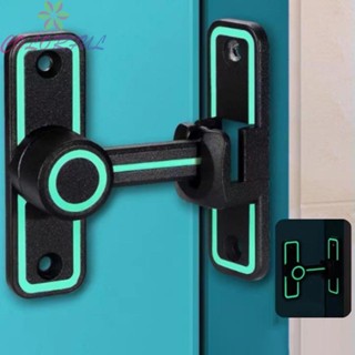 【COLORFUL】Door Lock Zinc Alloy 90° Gate Latches Barn Door Lock Barn Latches Black Luminous