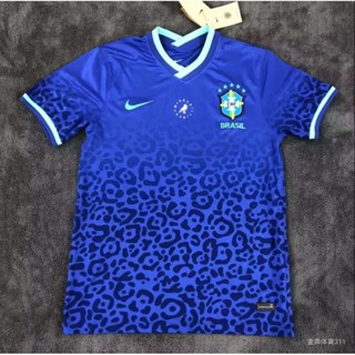 พร้อมส่ง เสื้อกีฬาแขนสั้น ลายทีมชาติฟุตบอล Brazilian Blue Birds 2023-24