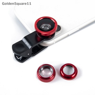 Goldensquare 3-in-1 ชุดเลนส์มาโคร Fisheye มุมกว้าง สําหรับโทรศัพท์มือถือ