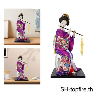 ฟิกเกอร์ตุ๊กตา Geisha สีแดง สีม่วง ขนาด 12 นิ้ว สําหรับตกแต่งบ้าน เก็บสะสม