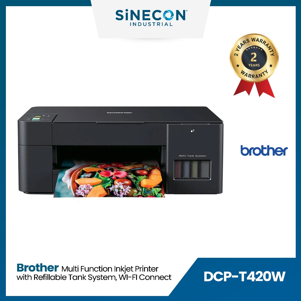 Brother Printer เครื่องพิมพ์ รุ่น DCP-T420W Brother DCP-T420W Refill Tank Printer มัลติฟังก์ชันอิงค์เจ็ทแบบเติมหมึกได้
