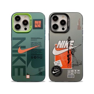 【ผิวด้าน】เคสโทรศัพท์มือถือ แบบแข็ง ลาย NIKE สีเขียว สําหรับ iPhone 14 13 12 Pro max 13Pro 12Pro 12 iPhone 11 14 Pro max