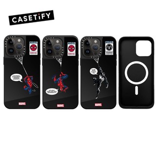 เคสโทรศัพท์มือถือ ซิลิโคนแข็ง กันกระแทก ลาย Marvel CaseTifg SKY Spider Man พร้อมกล่องชาร์จแม่เหล็ก คุณภาพสูง สําหรับ iPhone 14 12 13 Pro Max