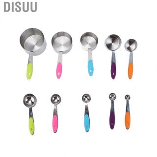 Disuu 10Pcs/Set Stainless Steel  Kitchen Baking Tools With Silicone Handle G