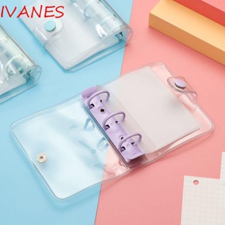 IVANES ปกสมุดโน๊ตบุ๊ค PVC ลายกลิตเตอร์ แบบพกพา