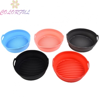 【COLORFUL】Air Fryers Basket Accessories Foldable For Oven Freezer Microwave Reusable