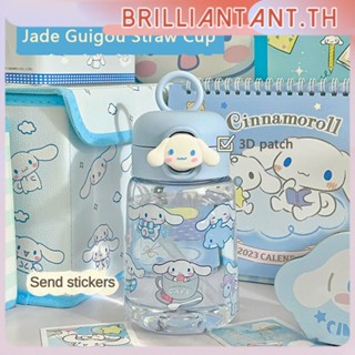 Sanrio Cartoon Summer Sports Water Bottle Kawaii Cinnamoroll Kuromi Anime Bomb Lid Straight Tube Cup bri