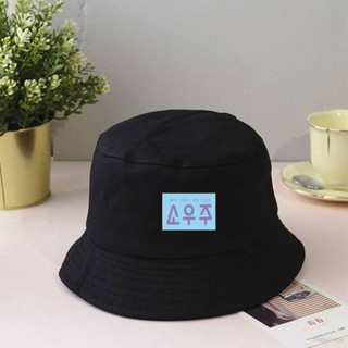 Ag หมวกบักเก็ต พิมพ์ลายโลโก้ BTS sowzoo เรียบง่าย แฟชั่นฤดูร้อน สําหรับชายหาด