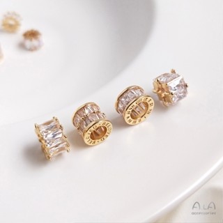 จี้สร้อยคอ สร้อยข้อมือ ประดับลูกปัดเพทาย ทอง 14K แฮนด์เมด diy