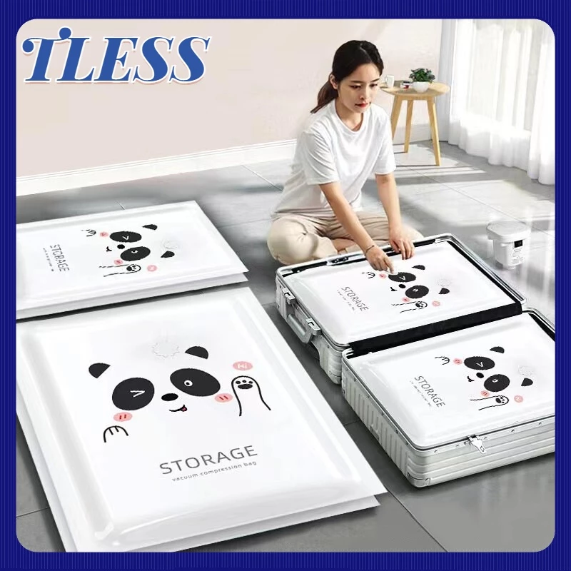 TLESS-ถุงสูญญากาศ มีจุกวาล์วvacuum bag ราคาต่อ1ใบใช้ซ้ำได้ ถุงกระชับพื้นที่ ถุงสุญญากาศประหยัดพื้นที่