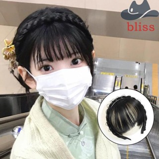 BLISS ที่คาดผมปลอม ผมหน้าม้าสังเคราะห์ สีน้ําตาล ผู้หญิง คลิปในผม ธรรมชาติ อินเทรนด์ ที่คาดผม ทุกวัน ลําลอง ทนความร้อน วิกผม