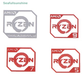 Seaf&gt; สติกเกอร์โลโก้ AMD Ruilong Ryzen R9 R7 R5 R3 Vega โลหะ สําหรับติดตกแต่งโน้ตบุ๊ก