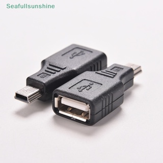 Seaf&gt; อะแดปเตอร์สายเคเบิลเครือข่าย USB 2.0 A ตัวเมีย เป็น Mini USB B 5 Pin ตัวผู้