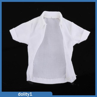 [Dolity1] เสื้อเชิ้ตแขนสั้น 1/12 แฮนด์เมด ขนาดเล็ก สําหรับตุ๊กตาทหาร 6 นิ้ว