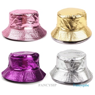 Fancysip หมวกบักเก็ต กันแดด หนัง Pu สองด้าน สไตล์ฮิปฮอป สตรีท ชาวประมง สําหรับผู้ชาย ผู้หญิง