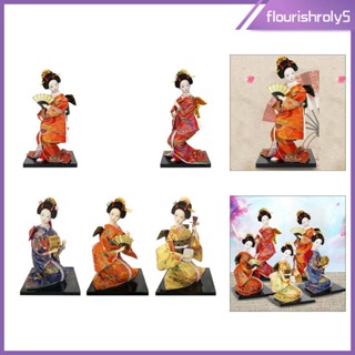 [Flourishroly5] ฟิกเกอร์ Geisha Free Standing Traditional Ethnic Geisha สไตล์ญี่ปุ่น 12 นิ้ว